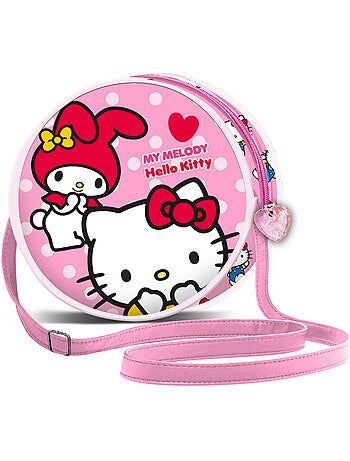 Hello Kitty Lovely Bolso Bandolera Redondo, Rosa