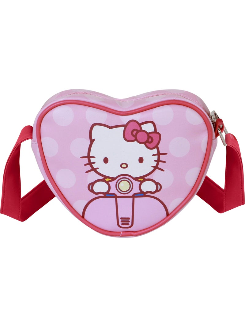 Hello Kitty Moto Bolso Bandolera Corazón Casual, Rosa Rosa - Kiabi