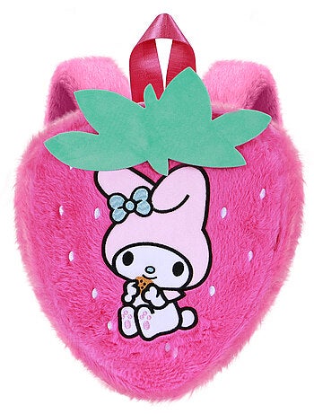 Hello kitty my melody strawberry mochila soft, rosa