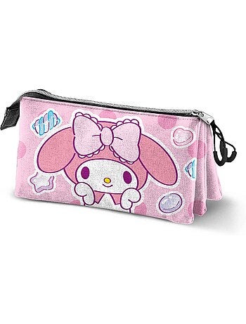 Hello kitty my melody sweets estuche portatodo triple, rosa