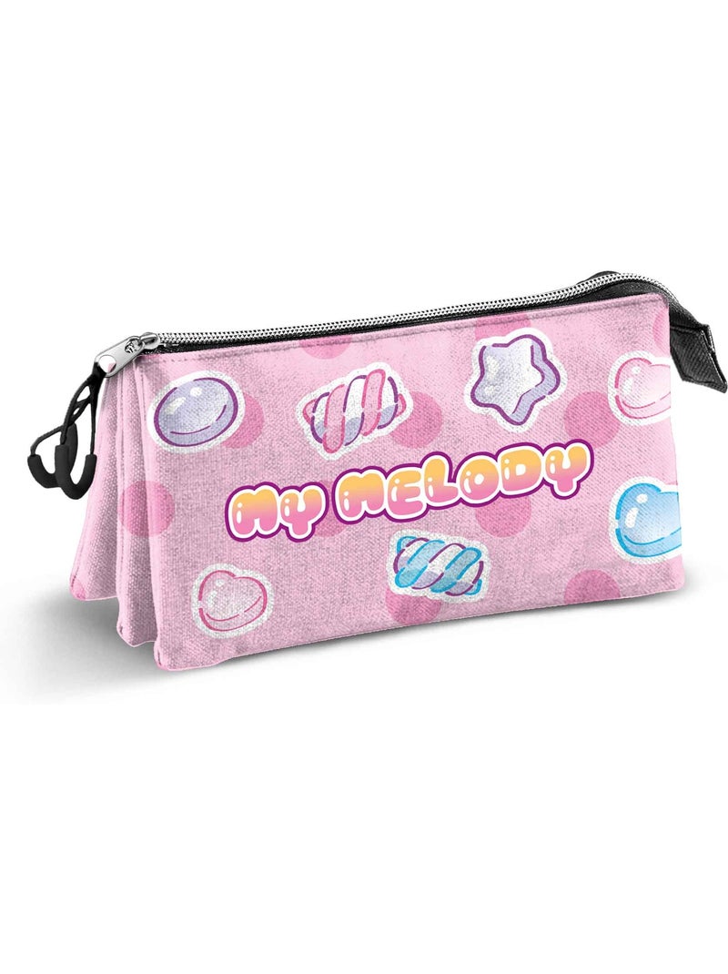 Hello Kitty My Melody Sweets Estuche Portatodo Triple, Rosa Rosa - Kiabi
