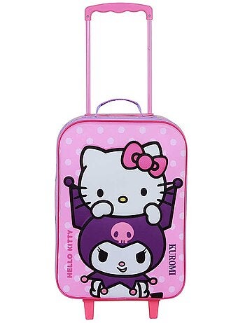 Hello kitty playful maleta trolley soft 3d, rosa