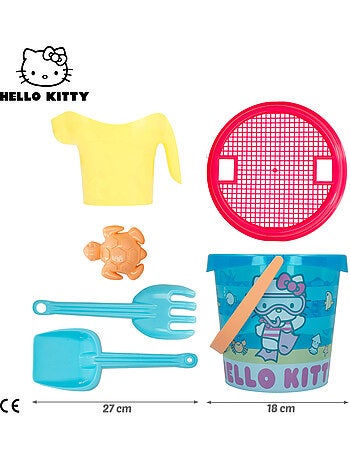 Hello kitty set cubo playa con accesorios toalla y bolsa