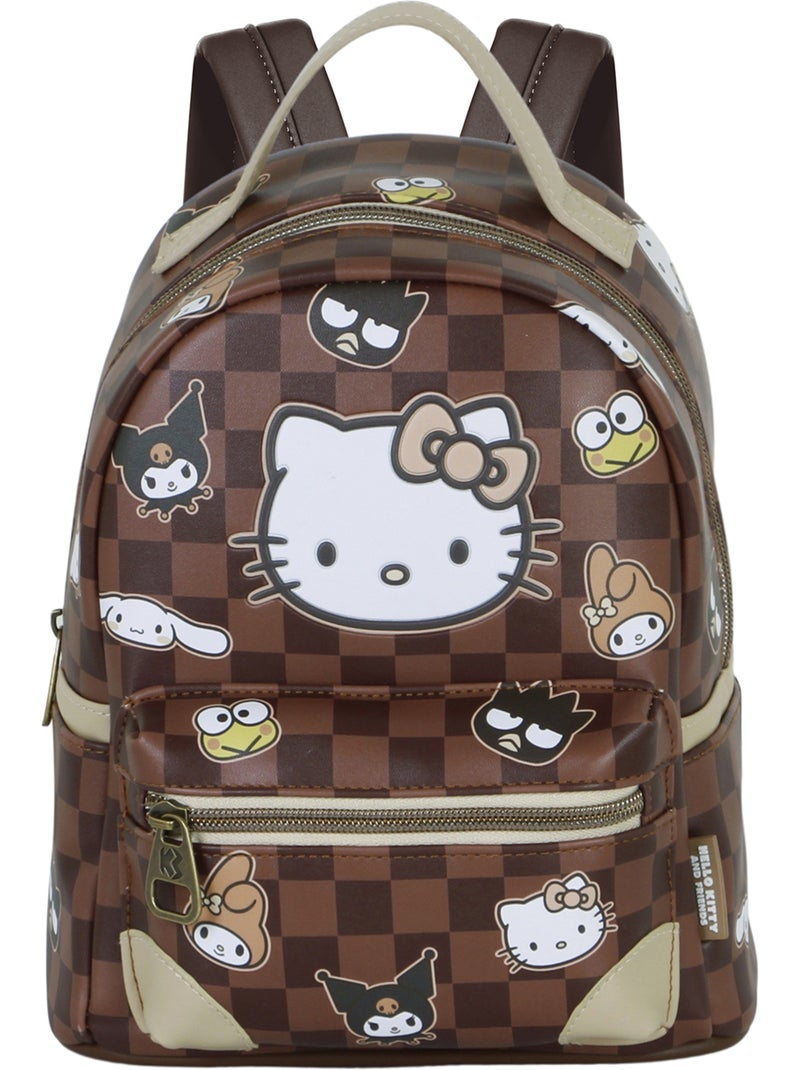 Hello Kitty Squares Mochila Heady Pequeña, Marrón Marrón - Kiabi