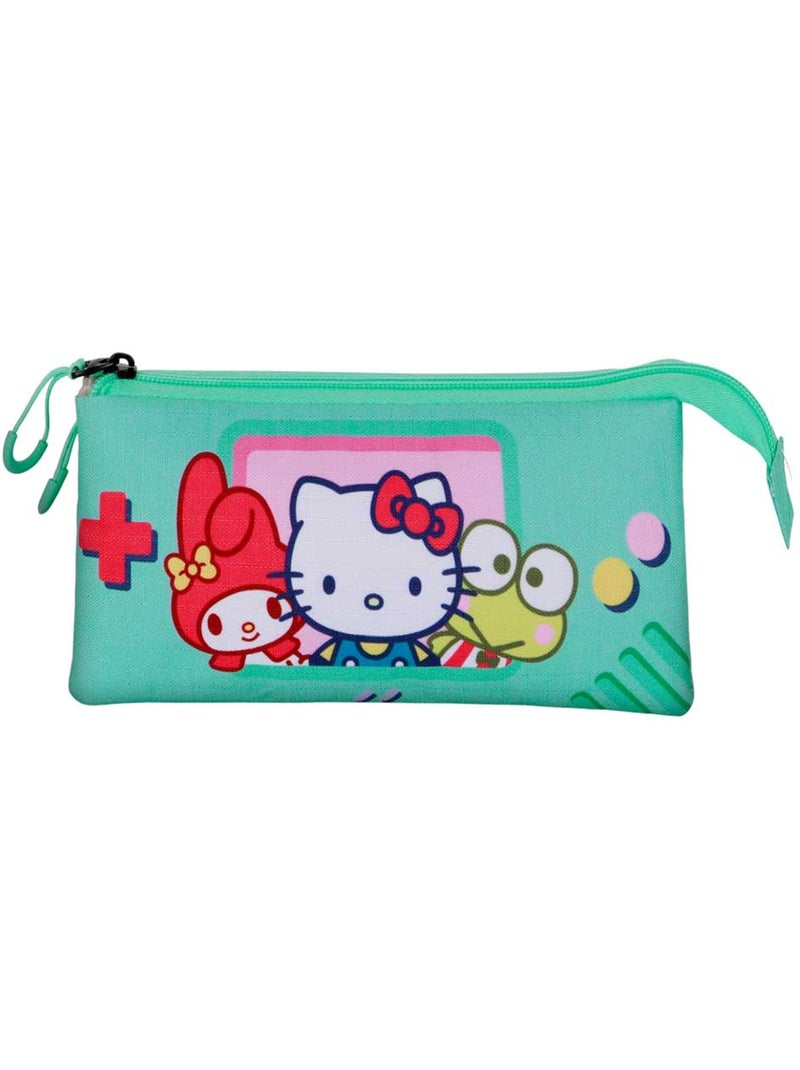 Hello Kitty Videogame Estuche Portatodo Triple, Turquesa Azul turquesa - Kiabi