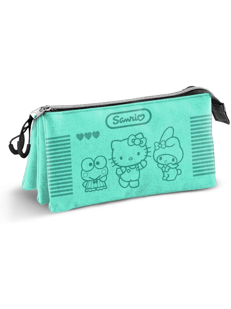 Hello Kitty Videogame Estuche Portatodo Triple, Turquesa Azul turquesa - Kiabi