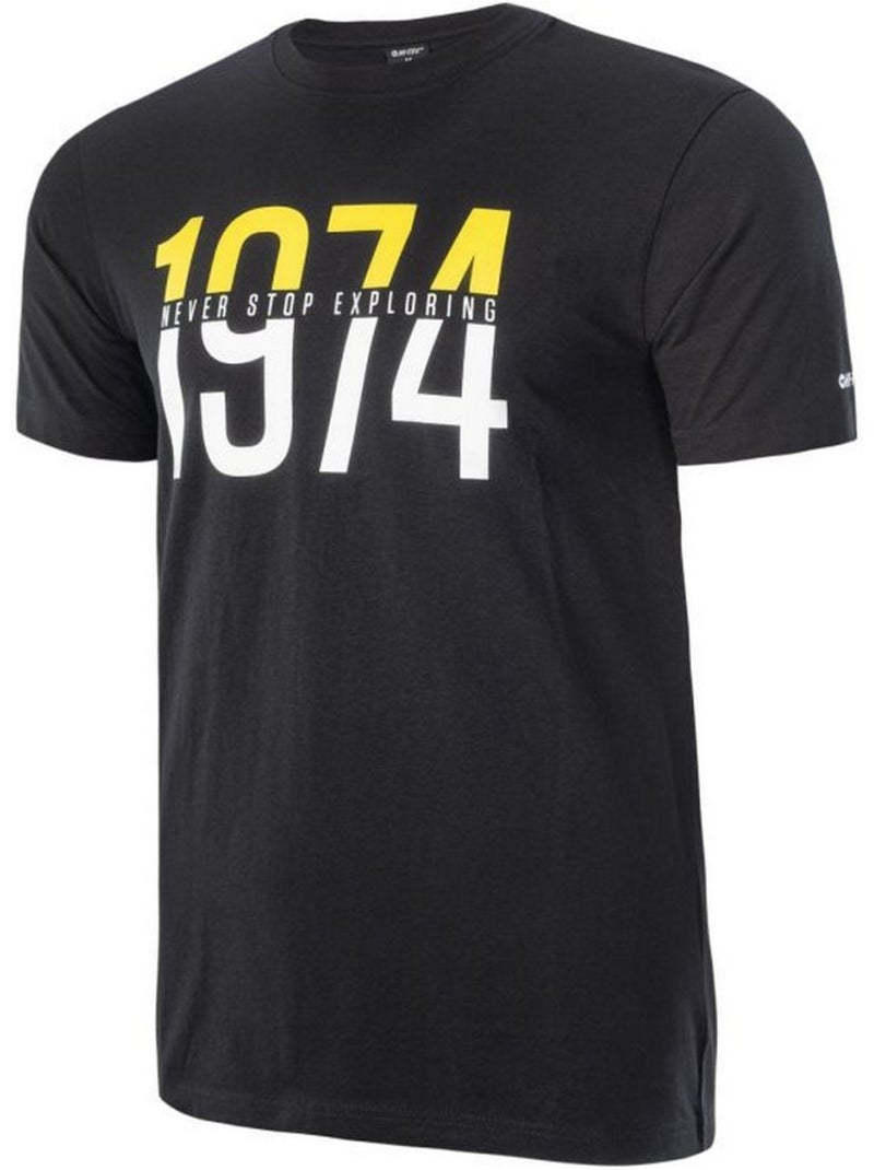 Hi-Tec - Camiseta Rolic de Algodón para Hombre Negro - Kiabi