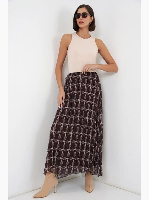 High waist geometric maxi skirt bdart - Kiabi