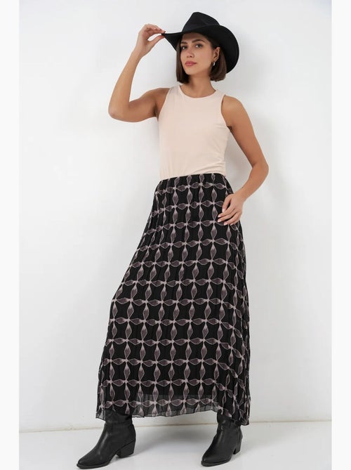 High waist geometric maxi skirt bdart - Kiabi