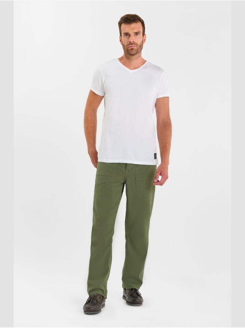 HOBO W pantalones anchos y sueltos Caqui - Kiabi