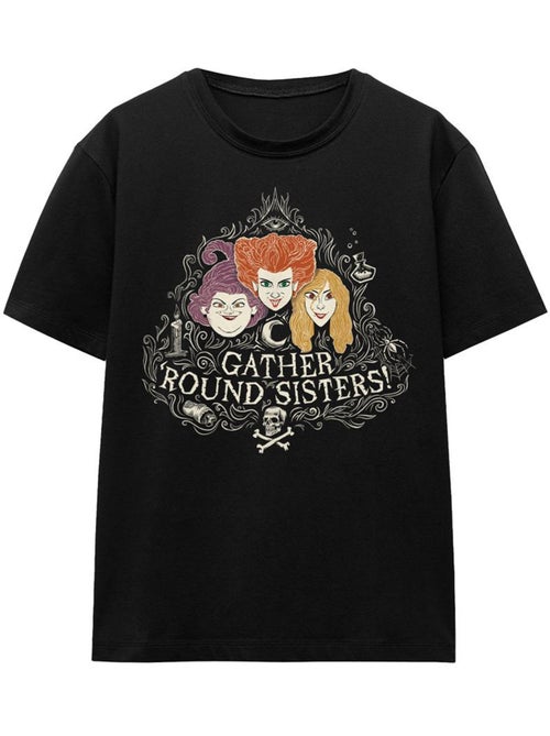 Hocus Pocus - Camiseta Gather Round Sisters de Hermanas Sanderson para Adultos Unisex - Kiabi
