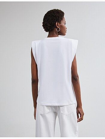 Hombreras de camiseta con purpurina, mo fashion