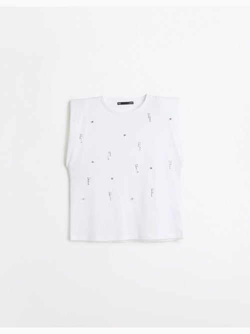 Hombreras de camiseta con purpurina, mo fashion - Kiabi Hombreras de camiseta con purpurina, mo fashion - Kiabi