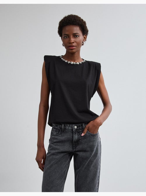Hombreras de camiseta con purpurina, mo fashion - Kiabi