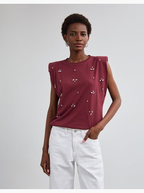 Hombreras de camiseta con purpurina, mo fashion - Kiabi Hombreras de camiseta con purpurina, mo fashion - Kiabi