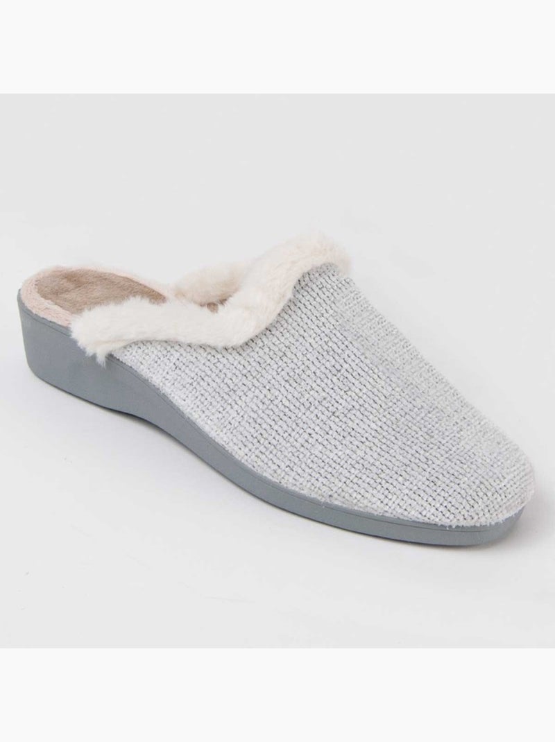 Home Shoes Confortables Terciopelo Montevita Gris - Kiabi