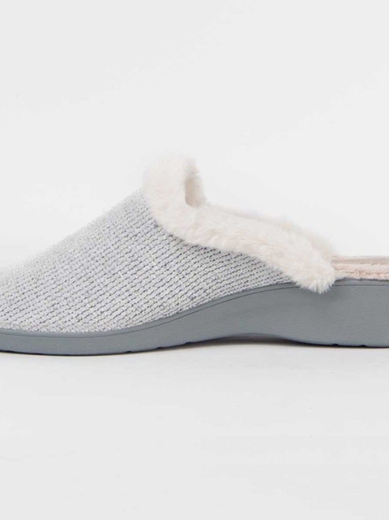 Home Shoes Confortables Terciopelo Montevita Gris - Kiabi