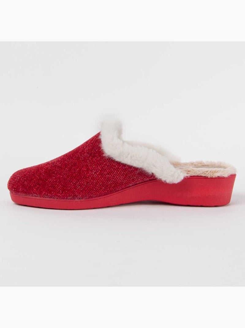 Home Shoes Confortables Terciopelo Montevita Rojo - Kiabi