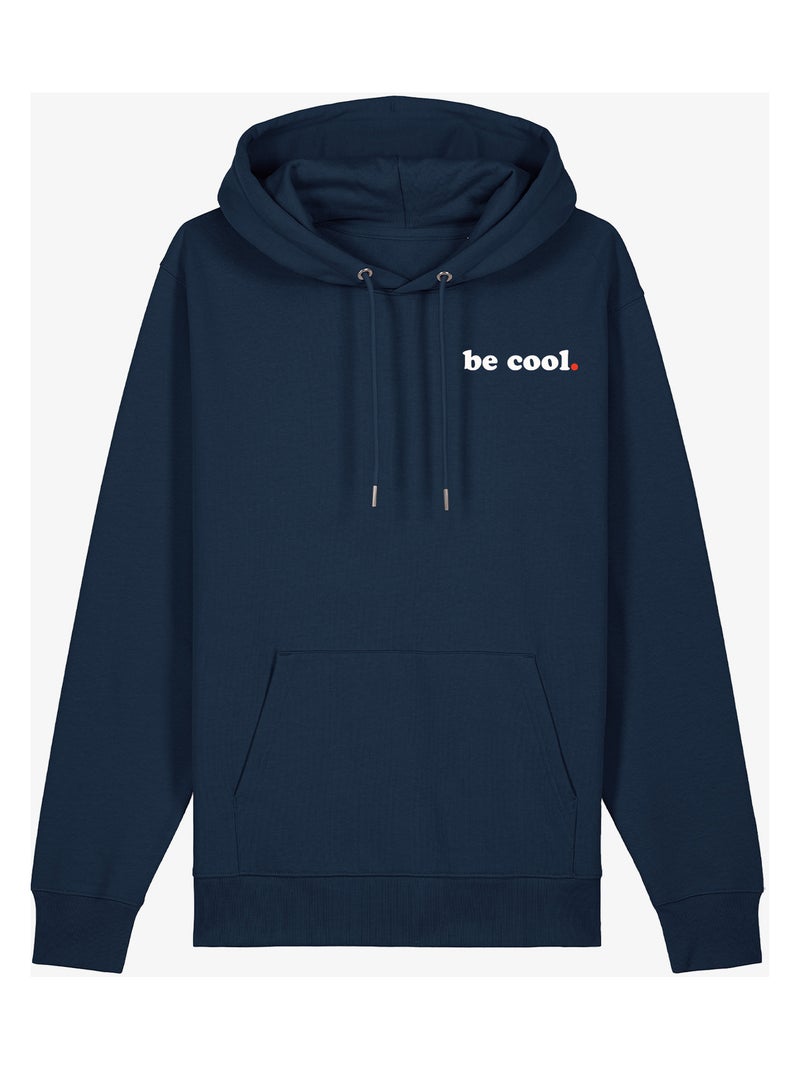 Hoodie Hombre - BE COOL CŒUR Azul marino - Kiabi