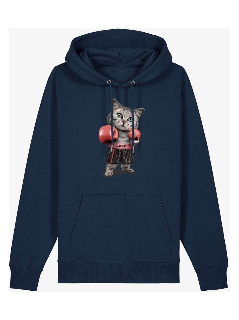 Hoodie Hombre - BOXING CAT Azul marino - Kiabi