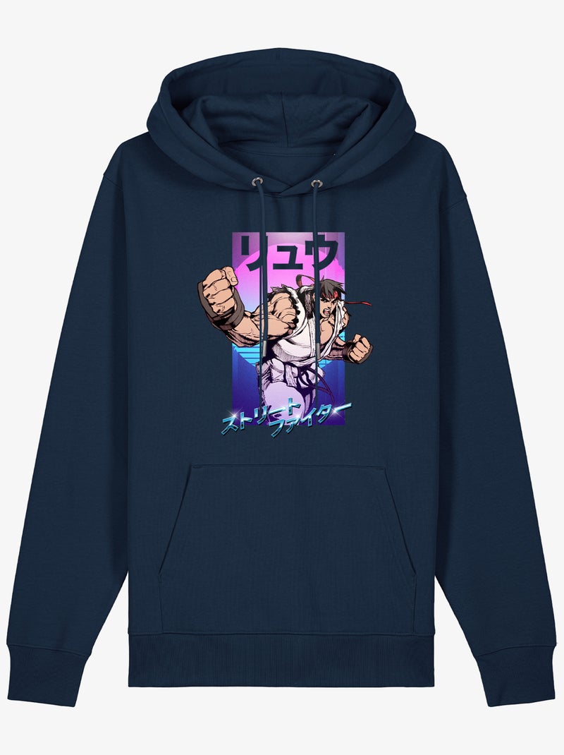 Hoodie Hombre - STREET FIGHTER 3 Azul marino - Kiabi