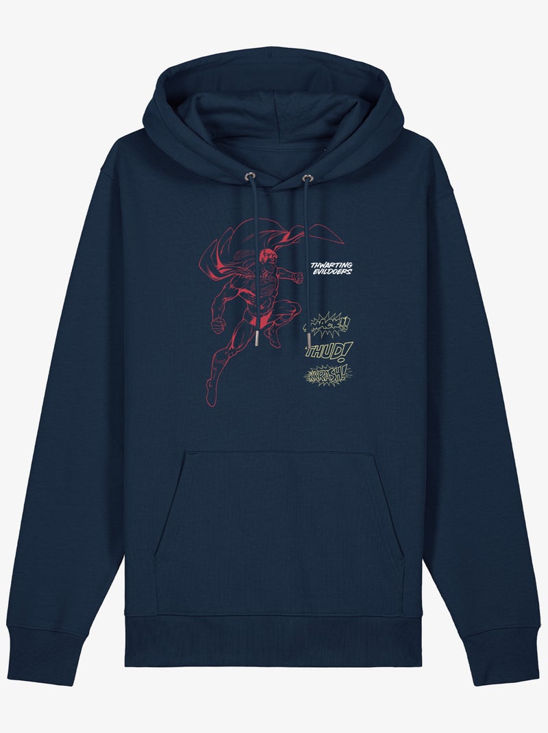 Hoodie Hombre - SUPERMAN SMACK THUD KKRASH Azul marino - Kiabi