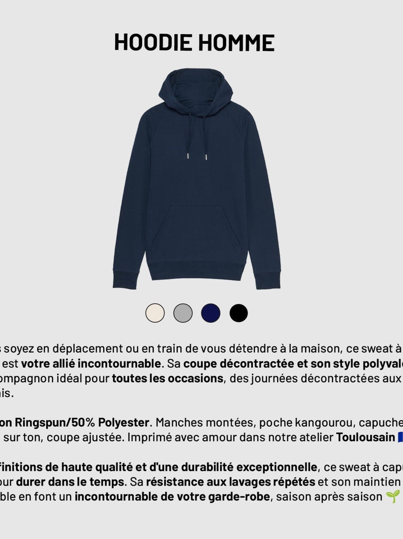 Hoodie Hombre - TICKLE COEUR Azul marino - Kiabi