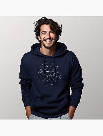 Hoodie Hombre - WHALE CONSTELLATION