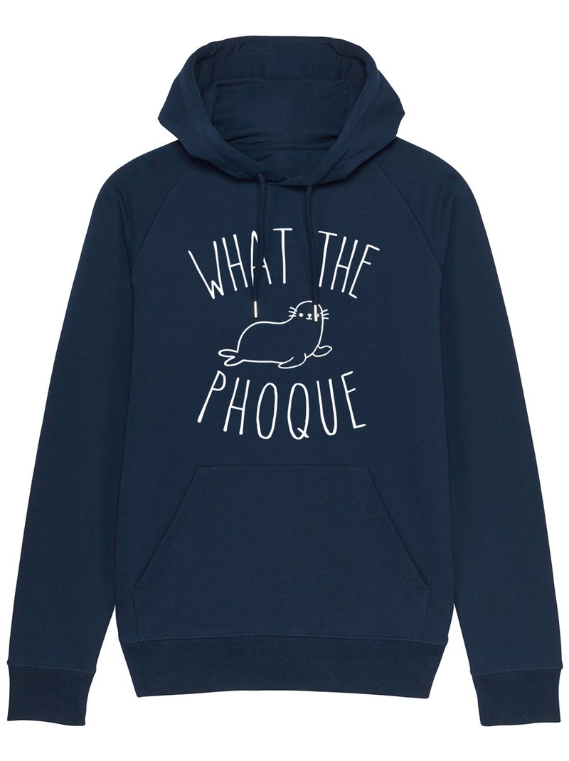 Hoodie Hombre - WHAT THE PHOQUE Azul marino - Kiabi