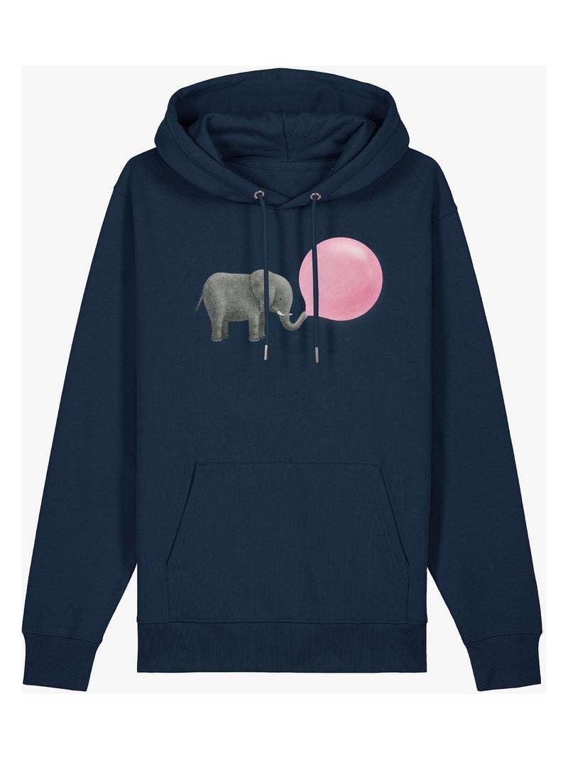 Hoodie Mujer - JUMBO BUBBLE GUM Azul marino - Kiabi