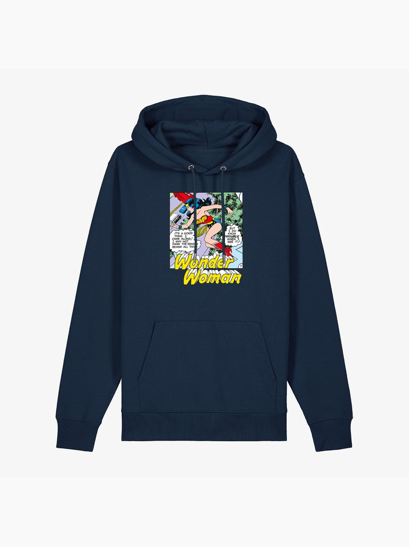 Hoodie Mujer - WONDER WOMAN I DO KNOW TROUBLE WHEN I SEE IT Azul marino - Kiabi