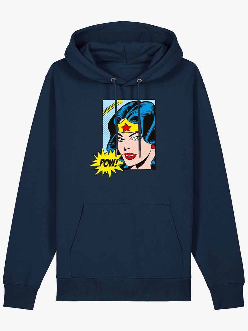 Hoodie Mujer - WONDER WOMAN POW Azul marino - Kiabi
