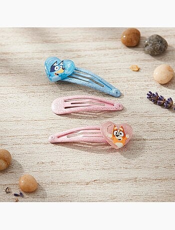 Horquillas con purpurina niño Bluey & Bingo: lote de 4