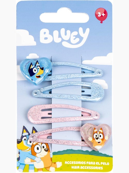 Horquillas con purpurina niño Bluey & Bingo: lote de 4 - Kiabi