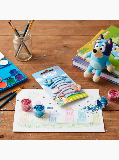 Horquillas con purpurina niño Bluey & Bingo: lote de 4 - Kiabi