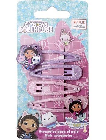 Horquillas con purpurina niño Gabby: lote de 4 horquillas para el cabello