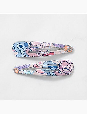 Horquillas de metal antideslizantes niño Stitch multicolores: lote de 6