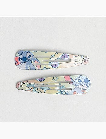 Horquillas de metal antideslizantes niño Stitch multicolores: lote de 6