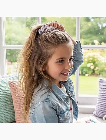 Horquillas para el cabello infantil Stitch: 4 horquillas + 1 coletero