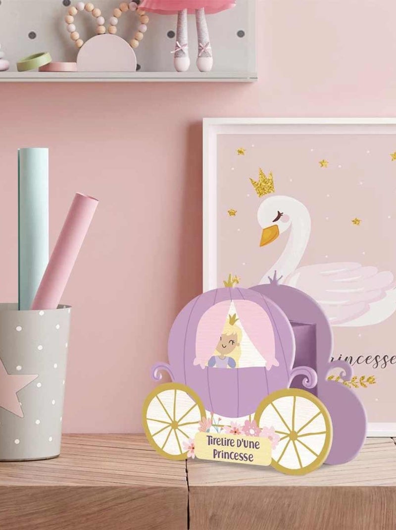 Hucha – carroza de princesa infantil de madera Malva chiaro - Kiabi