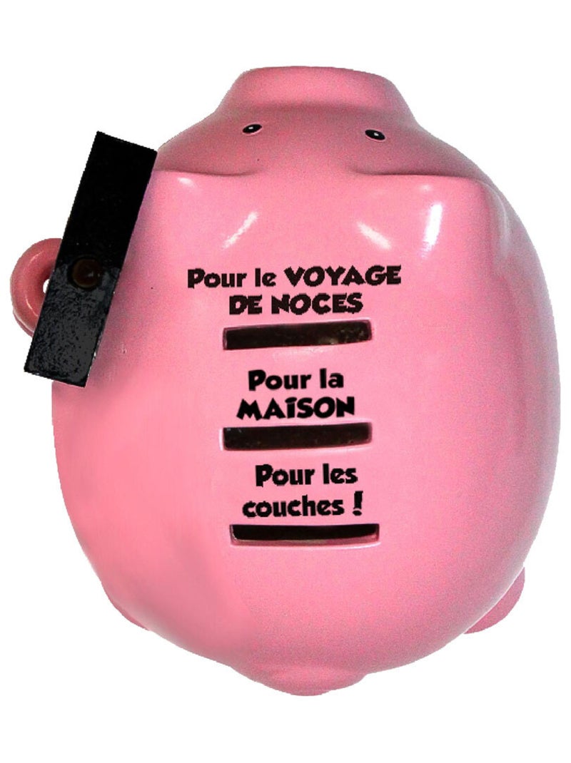 Hucha marie – cerdito vive les mariés Rosa - Kiabi