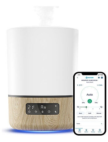 Humidificador de aire conectado Breath, difusor de aceites esenciales