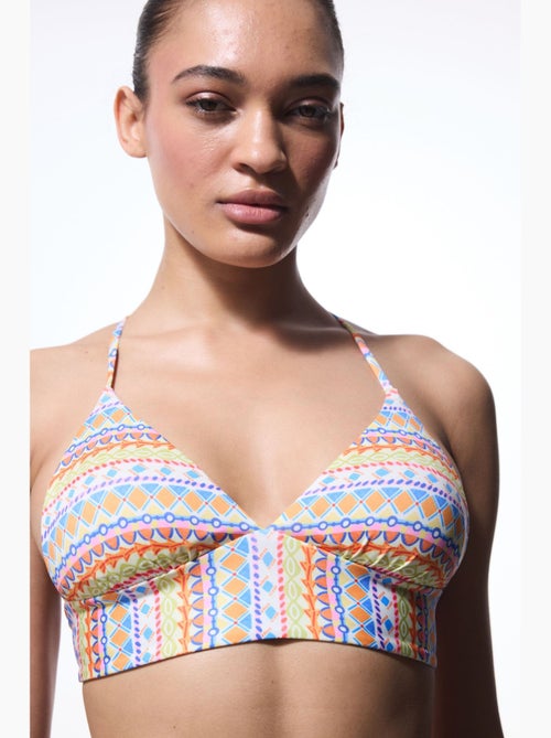 Ila top de bikini reversible con cuello halter penti - Kiabi
