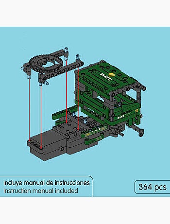 Im.master juego de construcción coche teledirigido militar 2 en 1 - 364 pzas.