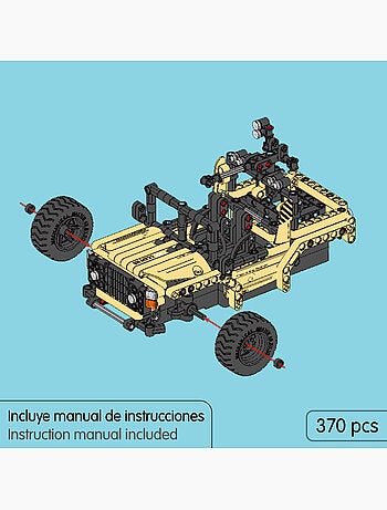 Im.master juego de construcción coche teledirigido militar 2 en 1 - 370 pzas.