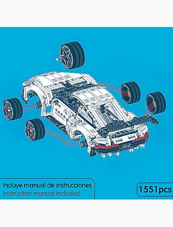 Im.master juego de construcción coche transformable 1/10 - 1551 pzas.