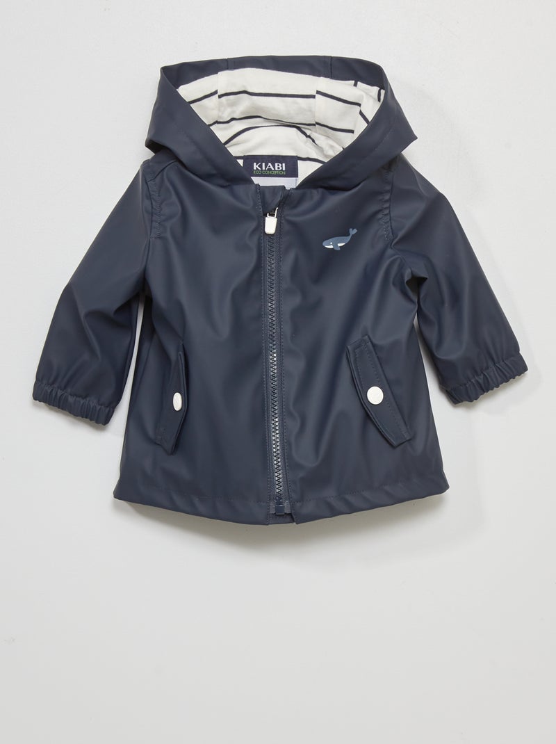 Impermeable con capucha BLANCO - Kiabi