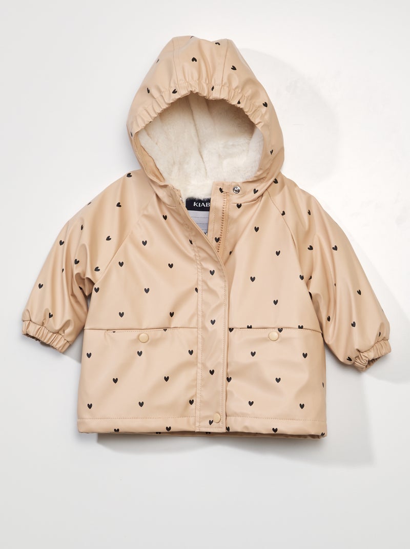 Impermeable con capucha ROSA - Kiabi