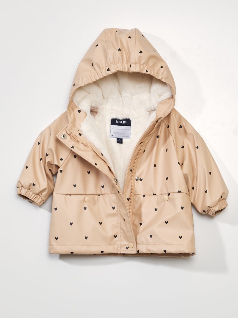 Impermeable con capucha ROSA - Kiabi