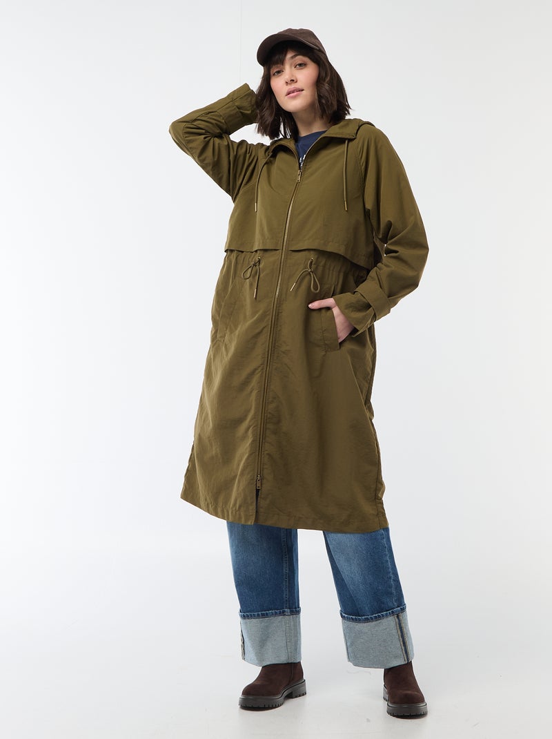 Impermeable con capucha Verde - Kiabi
